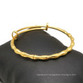 Shangjie OEM 24k Gold Push-Pull Bamboo Bracelet à or bracelet unisexe Bracelet Solid Gold Bracelet